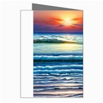 Sunset Beach Waves Greeting Cards (Pkg of 8) Right