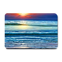 Sunset Beach Waves Small Doormat