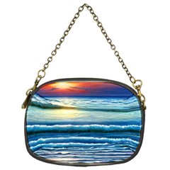 Sunset Beach Waves Chain Purse (one Side) by GardenOfOphir