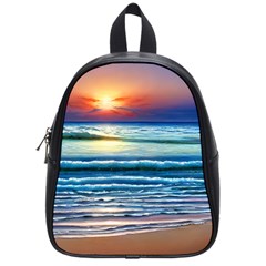 Sunset Beach Waves School Bag (small) by GardenOfOphir