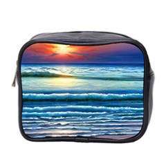 Sunset Beach Waves Mini Toiletries Bag (Two Sides)