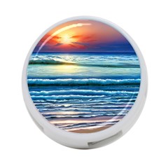 Sunset Beach Waves 4-port Usb Hub (two Sides) by GardenOfOphir