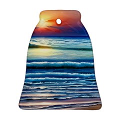 Sunset Beach Waves Ornament (bell)