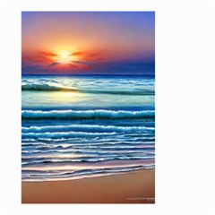 Sunset Beach Waves Small Garden Flag (Two Sides)