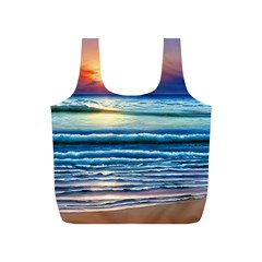 Sunset Beach Waves Full Print Recycle Bag (S)