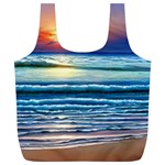 Sunset Beach Waves Full Print Recycle Bag (XL) Front