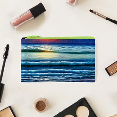 Sunset Beach Waves Cosmetic Bag (XS)