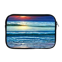 Sunset Beach Waves Apple Macbook Pro 17  Zipper Case by GardenOfOphir