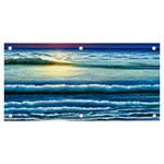 Sunset Beach Waves Banner and Sign 6  x 3  Front