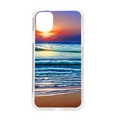 Sunset Beach Waves Iphone 11 Tpu Uv Print Case by GardenOfOphir