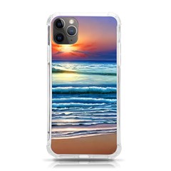 Sunset Beach Waves Iphone 11 Pro Max 6 5 Inch Tpu Uv Print Case by GardenOfOphir