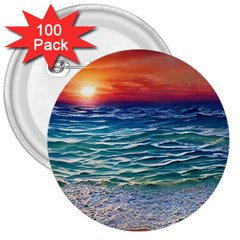 Nature s Beauty 3  Buttons (100 Pack)  by GardenOfOphir