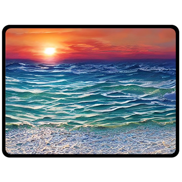 Nature s Beauty One Side Fleece Blanket (Large)