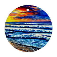 Sandy Beach Dreams Ornament (round) by GardenOfOphir