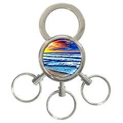 Sandy Beach Dreams 3-ring Key Chain by GardenOfOphir