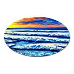 Sandy Beach Dreams Oval Magnet by GardenOfOphir