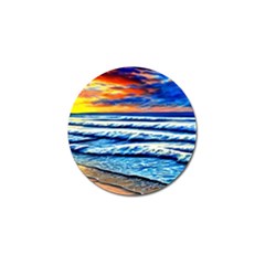 Sandy Beach Dreams Golf Ball Marker by GardenOfOphir