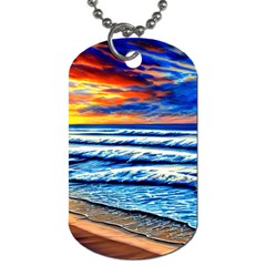 Sandy Beach Dreams Dog Tag (two Sides) by GardenOfOphir