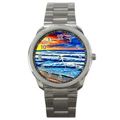 Sandy Beach Dreams Sport Metal Watch by GardenOfOphir