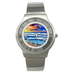 Sandy Beach Dreams Stainless Steel Watch by GardenOfOphir