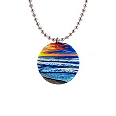 Sandy Beach Dreams 1  Button Necklace by GardenOfOphir