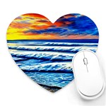 Sandy Beach Dreams Heart Mousepad Front