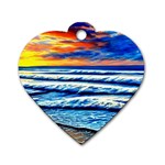 Sandy Beach Dreams Dog Tag Heart (Two Sides) Front