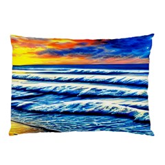 Sandy Beach Dreams Pillow Case (two Sides) by GardenOfOphir