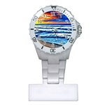 Sandy Beach Dreams Plastic Nurses Watch Front