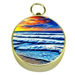 Sandy Beach Dreams Gold Compasses Front