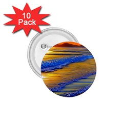 Waves Of Gold 1 75  Buttons (10 Pack) by GardenOfOphir