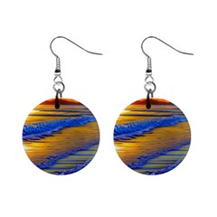 Waves Of Gold Mini Button Earrings by GardenOfOphir