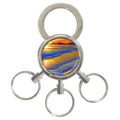 Waves Of Gold 3-ring Key Chain by GardenOfOphir