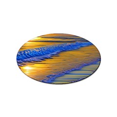 Waves Of Gold Sticker Oval (10 Pack) by GardenOfOphir