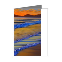 Waves Of Gold Mini Greeting Card by GardenOfOphir