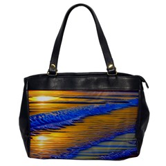 Waves Of Gold Oversize Office Handbag by GardenOfOphir