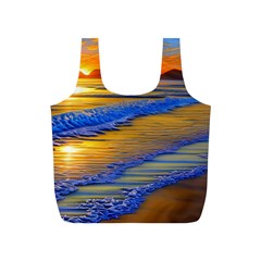 Waves Of Gold Full Print Recycle Bag (s) by GardenOfOphir