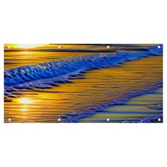 Waves Of Gold Banner And Sign 8  X 4  by GardenOfOphir