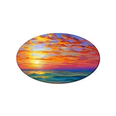 Summer Sunset Sticker (oval) by GardenOfOphir