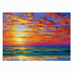 Summer Sunset Large Glasses Cloth (2 Sides) by GardenOfOphir