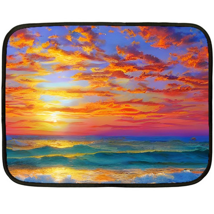 Summer Sunset One Side Fleece Blanket (Mini)