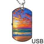 Summer Sunset Dog Tag USB Flash (One Side) Front