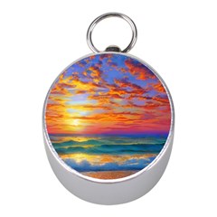 Summer Sunset Mini Silver Compasses