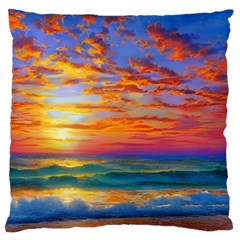 Summer Sunset Standard Premium Plush Fleece Cushion Case (two Sides) by GardenOfOphir