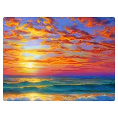 Summer Sunset One Side Premium Plush Fleece Blanket (extra Small) by GardenOfOphir