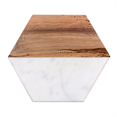 Summer Sunset Marble Wood Coaster (hexagon) 