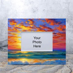 Summer Sunset White Tabletop Photo Frame 4 x6  by GardenOfOphir