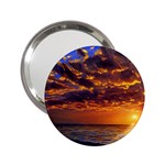 Orange Sunburst 2.25  Handbag Mirrors Front