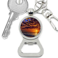 Orange Sunburst Bottle Opener Key Chain by GardenOfOphir