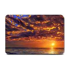 Orange Sunburst Small Doormat by GardenOfOphir